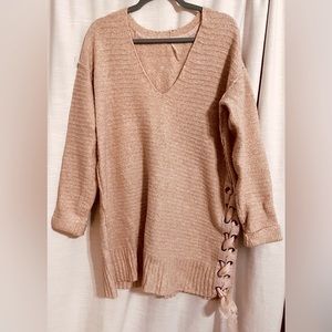 Free people, sweater, dress, light pink medium